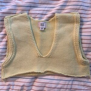 BDG Knit Sleeveless Cropped Chest Sweater Vest